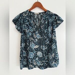 Ulla Johnson flutter-sleeve top. Size 0.